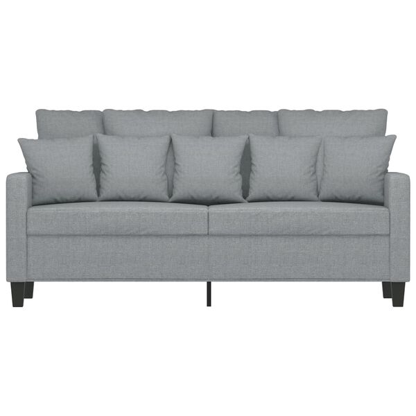 vidaXL 2-seater Sofa Light Grey Fabric (100% polyester), Metal, Textilene