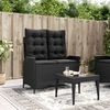 vidaXL Reclining Garden Bench Black