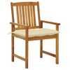 vidaXL Patio Chair Set of 8 Natural wood Solid acacia wood Adult