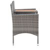 vidaXL Garden Bench Grey PE Rattan Medium Removable Covers