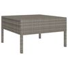 vidaXL Garden Lounge Set Grey PE Rattan Large Removable Covers