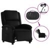 vidaXL Electric Recliner Chair Black Faux Leather, Metal, Plywood Standard