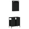 vidaXL Bathroom Furniture Set Black