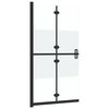 vidaXL Foldable Walk-in Shower Wall Half Frosted ESG Glass 31.5"x74.8"