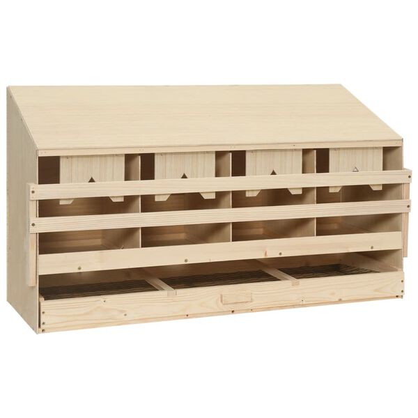 vidaXL Chicken Laying Nest Brown, Natural Wood Color
