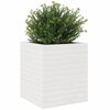 vidaXL Garden Planter White Solid Pinewood Medium Garden Planter