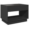 vidaXL Coffee Table Black Engineered wood, glass 27.6 x 19.7 x 19.7 in