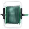 vidaXL Free Standing Green Hose Reel with Hose Fitting Set 0,5" 98.4 ' PVC