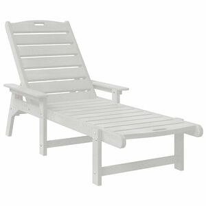 vidaXL Sun Lounger White 195.5 x 53 x 98.5 cm HDPE