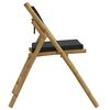 vidaXL Bistro Chair Set of 2 Dark grey Bamboo, Polyester Standard