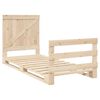 vidaXL Bed Frame Natural wood Solid pine wood Twin Durable Bed Frame