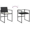 vidaXL Garden Dining Set Black, Cream white