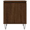 vidaXL Bedside Cabinet Brown oak Engineered wood, Iron 15.7x11.8x19.7 in
