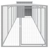 vidaXL Chicken Cage Light Grey Galvanized Steel Large Durable