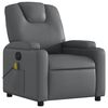 vidaXL Electric Massage Recliner Chair Gray Faux leather, metal, plywood