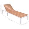 vidaXL Sun Loungers 2 pcs with Table Aluminum and WPC White and Brown