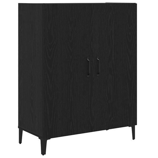 vidaXL Sideboard Black Oak Engineered Wood Medium Sideboard