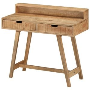 vidaXL Desk Natural wood Solid rough mango wood Medium Desk