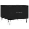 vidaXL Coffee Table Set of 2 Black Engineered wood, Iron Medium