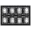 vidaXL Door Mat Black Rubber Medium Door Mat Rectangular Modern