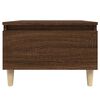 vidaXL Side Table Brown Oak Engineered wood, Solid eucalyptus wood Small