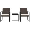 vidaXL Garden Dining Set Brown and Anthracite