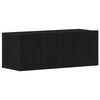 vidaXL TV Cabinet Set Wall-mounted 4 pcs Black Oak Engineered Wood
