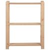 vidaXL 3-Tier Storage Rack 23.6"x11.2"x35.4" Solid Wood Pine