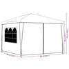 vidaXL Party Tent 9'10"x9'10" White
