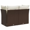 vidaXL Garden Sofa Brown, Cream white