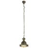 vidaXL Pendant Lighting Brass Aluminum 9.8 in diameter, 54.7 in height