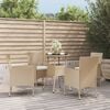 vidaXL Garden Bistro Set Beige Poly rattan Standard Durable