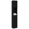vidaXL Bathroom Cabinet Black oak Engineered wood Tall Bathroom Cabinet