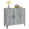 vidaXL Sideboard Grey sonoma Engineered wood, Metal Medium Sideboard