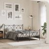 vidaXL Bed Frame Black Steel Double Bed Frame Rectangular