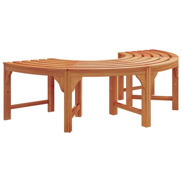 vidaXL Tree Bench Brown 160 x 160 x 45cm Solid Eucalyptus wood