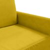 vidaXL Sofa Chair Yellow 23.6" Velvet