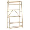 vidaXL Clothes Rack Natural Bamboo 43.3x15.7x70.9 in Bamboo Clothes Rack