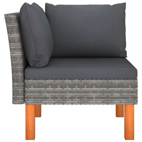 vidaXL Corner Sofa Grey and Anthracite