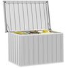 vidaXL Storage Box Gray Galvanized Steel 42.9 in x 26.4 in x 25.6 in