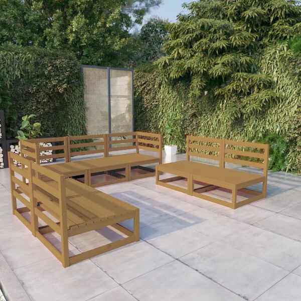 vidaXL Garden Lounge Set Honey Brown Solid pine wood Modular