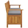 vidaXL Patio Storage Bench with Cushion 66.9" Solid Acacia Wood