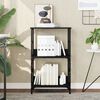 vidaXL Bookshelf Black Engineered wood 19.7x13.0x32.3 in Bookshelf