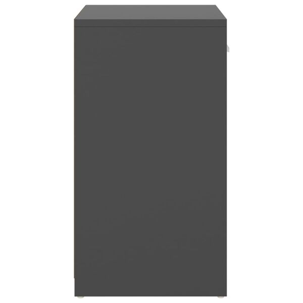 vidaXL Shoe Bench Grey Engineered wood, MDF, faux leather, foam Medium