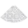 vidaXL Christmas Tree Skirt White Polyester 35.4 in diameter Foldable