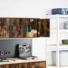 vidaXL Garage Wall Cabinet Smoked Oak Engineered Wood