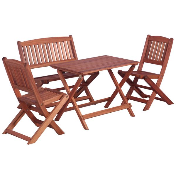 vidaXL Dining Set Natural wood Solid eucalyptus wood Children's size
