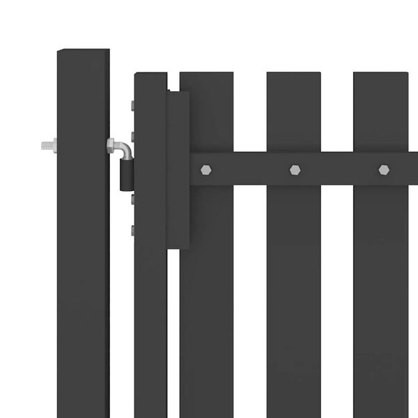 vidaXL Garden Fence Gate Steel 39.4x59.1" Anthracite