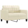 vidaXL Sofa Set Cream Faux leather, metal, textilene, plywood