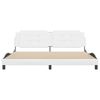 vidaXL Bed Frame without Mattress "Zadar" White 76"x79.9" Faux Leather